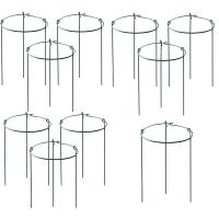 Cage Rings Garden Plant Support Brace, Pack of 10 Plant Stakes Rings, Strong Garden Supports