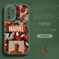 เคสหลังหนังสำหรับ Samsung Galaxy A52 5G A52 A52S 5G แบบบางให้ความรู้สึกผิวที่ประกบกับ Spider-Man ทำจากซิลิโคนเนื้อนิ่มเคสปกหนังโทรศัพท์