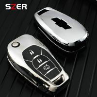 3 Buttons TPU Car Remote Flip Key Fob Shell Key Cover Case For Chevrolet Cruze Aveo Malibu Onyx LTZ 2014-2018 Key Holder