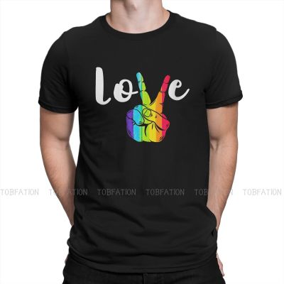 Gay Lgbt Pride Love Allyship Love Yeah Tshirt Classic Grunge MenS Tees Tops Big Size Cotton Crewneck T Shirt 【Size S-4XL-5XL-6XL】
