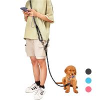 New Free Hands Dog Leash Traction Rope Nylon Pet Lead Belt Outdoor Training Running Shoulder Straps for Small Large Dogs Stuff Collars