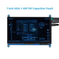 7นิ้ว1024*600 TNT โมดูล LCD TFT หน้าจอแบบ Capacitive การแสดงผลหน้าจอสำหรับราสเบอร์รี่ Pi 3 B +/4B