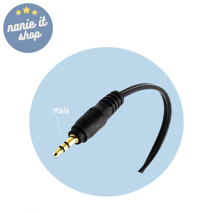 จัดส่งจากกรุงเทพ-ฟังเพลงพร้อมกัน-2-คน-3-5mm-male-to-2-x3-5mm-jack-female-splitter