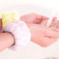 +‘； Reusable Spa Wrist Washband Soft Microfiber Towel Wristbands For Washing  Women Girls Yoga Running Sport Wrist Sweatband