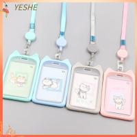 YESHE 1PC การ์ตูนแมว ธนาคาร อัตลักษณ์ ซองใส่บัตรประชาชน กรณีบัตรเครดิต ผู้ถือบัตร กรณีบัตรรถบัส