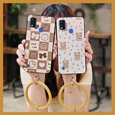 personality luxurious Phone Case For ZTE Blade A51/A7P liquid silicone hang wrist ultra thin couple soft shell cute