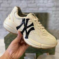 รองเท้าG_UCCI RHYTON SNEAKERS NEW YORK YANKEES SIZE.36-45 รองเท้าเพิ่มความสูง รองเท้าแฟชั่น ใส่ได้ทั้งชาย-หญิง ทรงสวย ใส่สบาย เบา (สวยแท้100%)