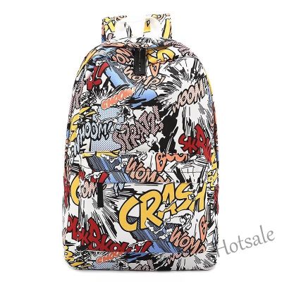 【hot sale】✌✶ C16 Explosion Graffiti Letters Pattern Backpack Student School Bag Women Travel Bags