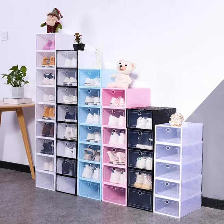 Plastic Storage Organizer Shoe Rack Korea Shoe Storage Boxes Colorful