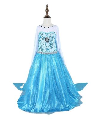 Frozen ชุดเจ้าหญิง Frozen แขนยาว Aisha ชุดฮาโลวีนคริสต์มาสชุดเดรสเสื้อคลุมถอดออกได้