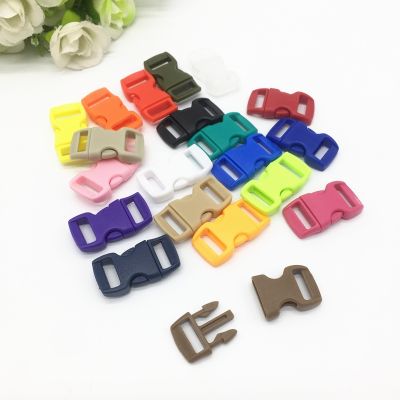 10 pcs 3/8 (10mm) Colorful Curved Side Release Buckle Clasps For Paracord Bracelet Backpacks Clothes Bags Parts