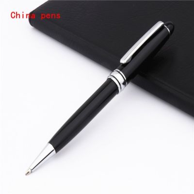 ปากกาเครื่องเขียนในโรงเรียนสำหรับนักเรียนปากกาลูกลื่นปลายปากกาขนาดกลางสีดำแบรนด์ใหญ่หรูหราสีดำ163