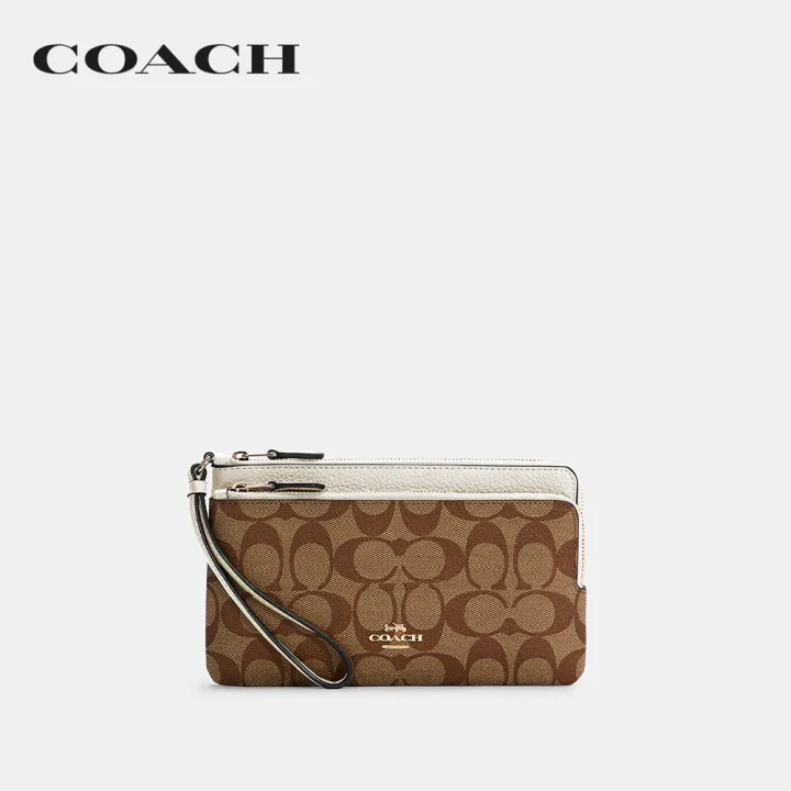 coach-กระเป๋าสตางค์ผู้หญิงรุ่น-double-zip-wallet-in-signature-canvas-สีครีม-c5576-imdj8