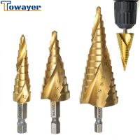 Towayer HSS Titanium Drill Bit 4-12 4-20 4-32mm Wood Drill Bit Set Carbide Mini Drill Accessories Titanium Cone Drills for Metal