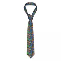 Colorful Paisley Peacock Rainbow Bird Men Necktie Psychedelic Trippy Hippie Neck Ties for Mens Accessories Gravatas Party