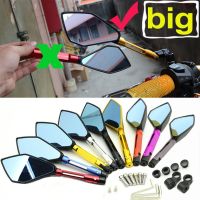 Universal Motorcycle Mirrors Aluminium Rearview Mirror For HONDA Hornet CB650R YAMAHA FZ6 FZ8 MT07 MT09 KAWASAKI Z650 Z900 Z1000 Mirrors