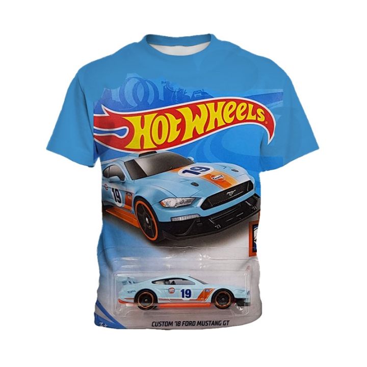hot-wheels-t-shirt-for-kids-3-13-years-old-car-tees-boys-and-girls-racing-summer-shirt