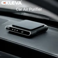EKLEVA USB Air Purifier Solar Panel Car Negative Ion Air Purifier 1200mAh Battery Activated Carbon Filter Car Air Cleaner Hepa Filter