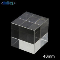 Cube Prism K9 Optical Glass 4X4X4ซม.Hexahedron Prism สำหรับถ่ายภาพคุณภาพสูงตกแต่งการทดลองทางวิทยาศาสตร์เครื่องมือ