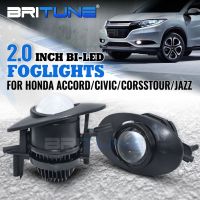 ไฟตัดหมอก LED Bi-LED PTF Projector เลนส์สำหรับ Honda Accord/civic/fit/jazz/crosstour LED Spot Driving Lamp Retrofit