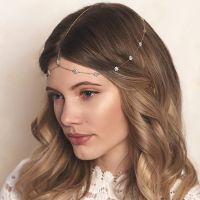 【cw】 Stonefans Headband Chain Headpiece Bridal Wedding Hair Jewelry Bohemia Accessories 1