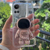 เคส OPPO Reno10 Pro + 5G A98 A78 4G 5G Phone Case เคสโทรศัพท์ดีลสุดร้อนแรงป้องกันเลนส์ใสฝาปิดมีที่ใส่บัตรนิ่ม2023ขาตั้งนักบินอวกาศ