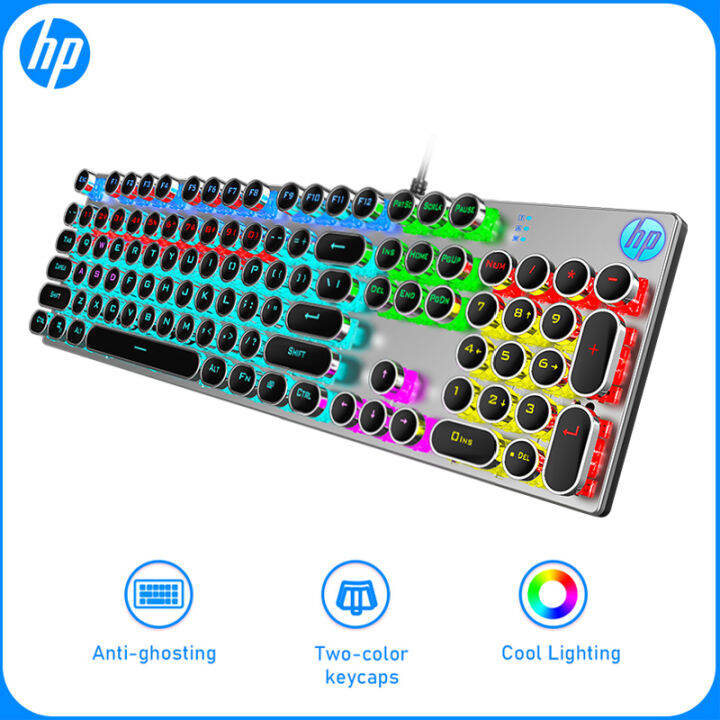 HP GK400Y PUNK Mechanical Game Keyboard Mixed Backlight 104 Key Full