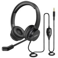 EKSA H12 Wired Headphones with Microphone for PC/PS4/Xbox Gaming Headset Gamer 3.5mm On-Ear Call Centre/Traffic/Office Headset