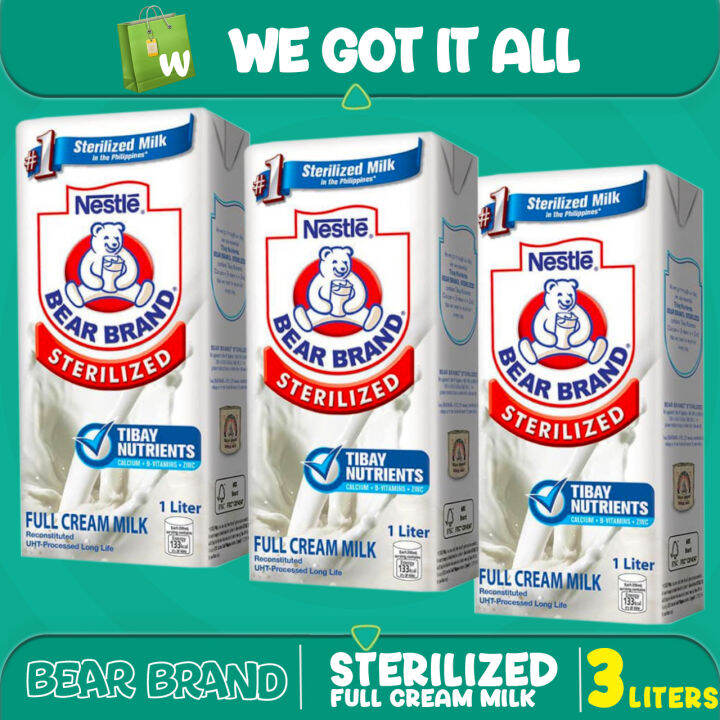 Bear Brand Sterilized Milk 1 Liter 