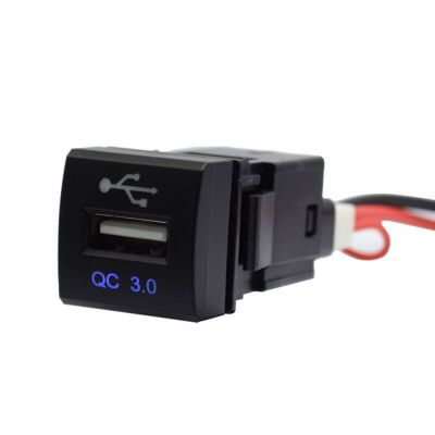 REVISE QC3.0 ที่ชาร์จ USB ในรถยนต์ เอบีเอสเอบีเอส 12-24โวลต์ สายเชื่อมต่อซ็อกเก็ต ของใหม่ ชาร์จได้รวดเร็ว ตัวแปลงอินพุต USB สำหรับ Camry Camry อุปกรณ์เสริมรถยนต์