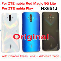 100 Asal Belakang Bateri Penutup Kaca Perumahan Pintu Belakang Kes untuk ZTE Nubia Main 5G NX651J Tudung Merah Magic 5G Lite Camera