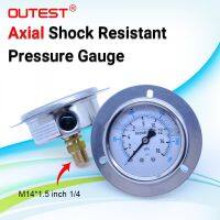 【Must-have】 OUTEST เกจวัดความดันการใช้คอมเพรสเซอร์16บาร์ Radial Axial โลหะ Manometer การกดไฮดรอลิค Tester M14 * 1.5 G1/4