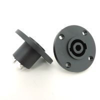 1pcs 4pin Round XLR mount panel power socket European-style 4Pin Female Compatible Audio Cable Connector socket q1