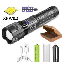 Led Flashlight High Quality XHP70.2 XHP50.2 Tactical Hunting Torch Usb Rechargeable Zoomable Lantern 18650 AAA Battery Camping