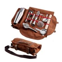 Bar Bartender Carrying Bag Bartender Canvas Toolkit Pack Bar Tools Cocktail Shaker Set Storage Bag Only