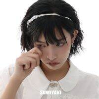 High-end absolutely beautiful! SUMIYAKI Lunar Eclipse Series 2.0 headband niche design metallic style hair accessory moonstone hairpin