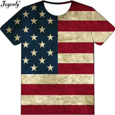 Joyonly New 2018 Summer Childrens 3D Printed T-shirt Flag of the United States Design T shirt Tee Tops Boys Girls Cool Clothing