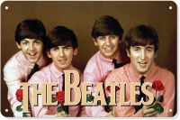 The Beatles Band ป้ายโลหะดีบุก,ไอเดียของขวัญคริสต์มาสบีเทิลส์สำหรับเพื่อนครอบครัว,ตกแต่งผนังห้องวินเทจสำหรับโฮมบาร์คลับสีกาแฟขนาด12X8นิ้ว