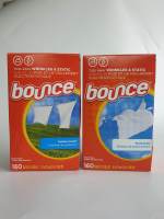 Bounce Dryer Sheets Laundry Fabric Softener แผ่นอบผ้า น้ำยาปรับผ้านุ่มแบบแผ่นสำหรับเครื่องอบผ้า ขนาด 160 แผ่น