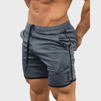 Mens Gym Workout Shorts Quick-Drying Bodybuilding Weightlifting Pants Training and Pocket Running Jogging