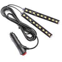 Multicolor Adhesive Tap Auto Decoration Dash Foot Socket 9 LED Strip Lamp Car Atmosphere Lights