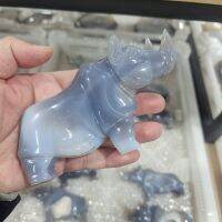 1pcs NATURAL Agate Geode rhinoceros Stand-up Figurine แกะสลักควอตซ์ hedangang คริสตัลหินสัตว์ Home Decorah