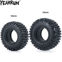 YEAHRUN 4PCS 1.0 Soft Rubber Tires All Terrain Tyres 50x20/54x24mm for 1/24 Axial SCX24 1/18 TRX4M Micro Crawler