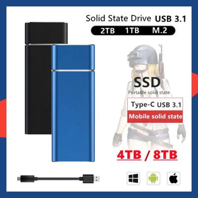 ใหม่ 3.1 ฮาร์ดดิสก์พกพาแบบขยายภายนอกโซลิดสเตต SSD8TB 4TB 2TB 1TB โลหะ M2ฮาร์ดดิสก์ภายนอก