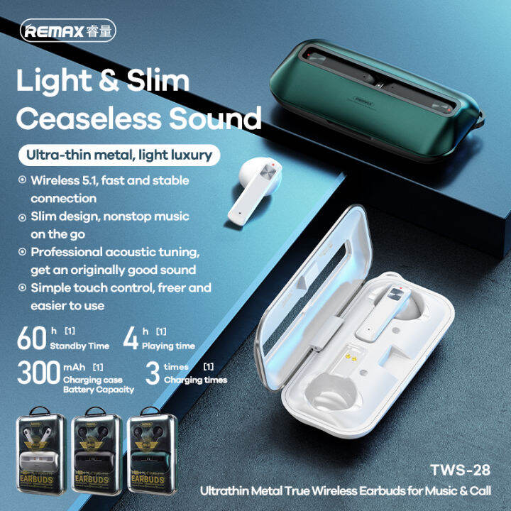 Remax TWS Earbuds Wireless Headphones HiFi Bluetooth 5.0 In-Ear Stereo ...