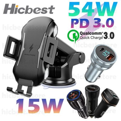 15W Car Wireless Charger Mount for Samsung S22 Ultra S22+ 5G S21 S20 Induction Car Charger Phone Holder for iPhone 14 13 12 SE