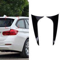 Car Rear Window Side Spoiler Trim for -BMW 3 Series F31 Touring Wagon 2012-2018 Side Wing Roof Stickers Cover Black