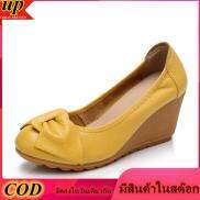 1F169 New Women s Wedges High Heels Shoes Woman Comfortable Leather With