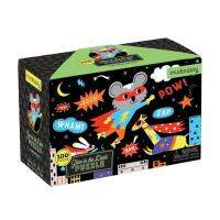 จิ๊กซอว์เรืองแสง  Glow in the dark puzzle  ลาย Super Hero Glow-in-the-dark Puzzle  100 Pc