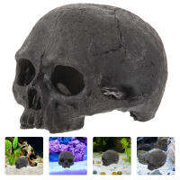 Zecetim Aquarium Skull Ornament ตู้ปลาเรซิ่น Skull Cave ตกแต่ง Reptile Hideout